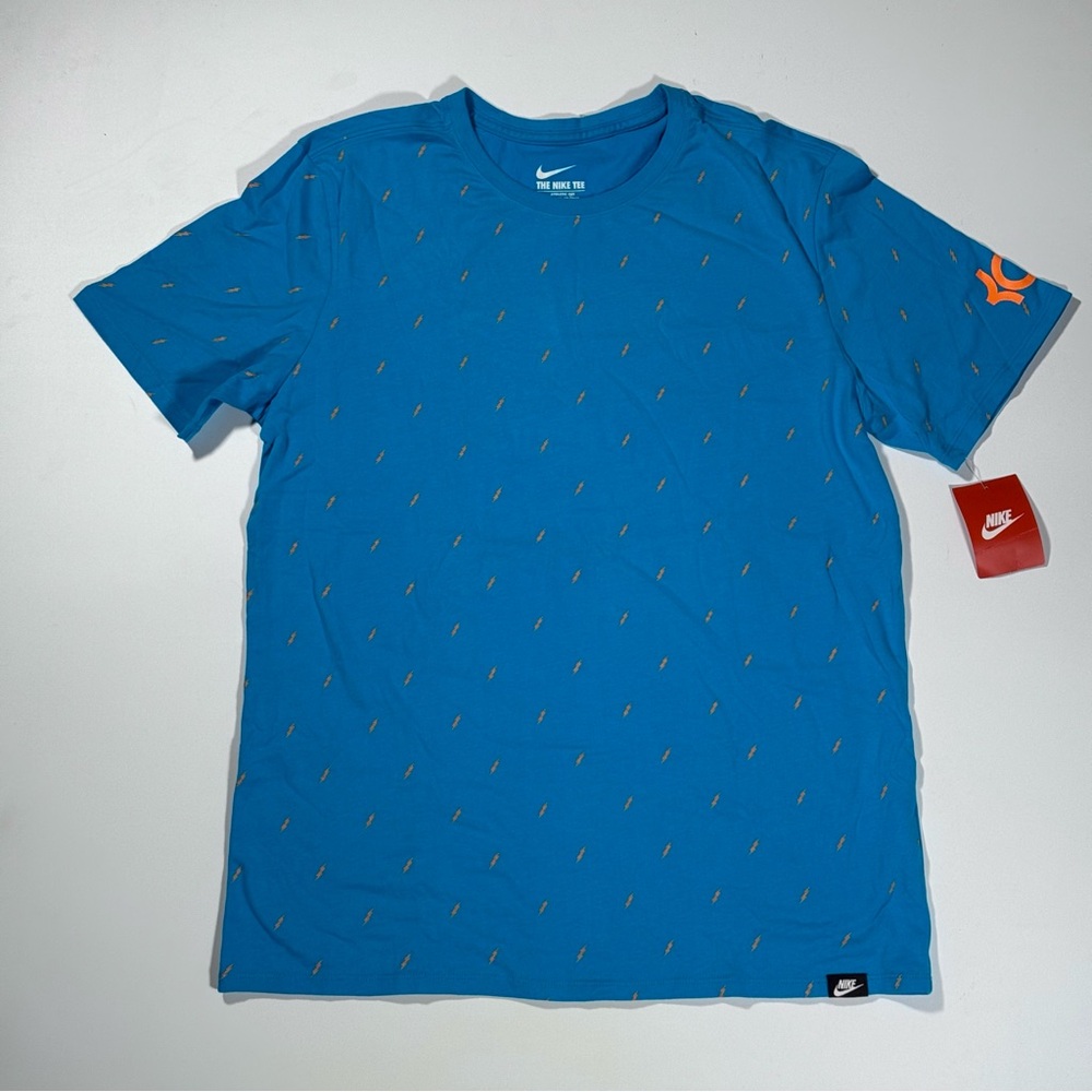 Nike Teal T-Shirt with Orange Accents